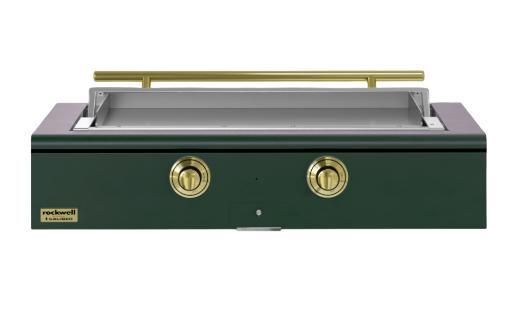 Caliber™ Rockwell Social 48" Emerald Built-In Liquid Propane Outdoor Griddle with Brass Hardware-0