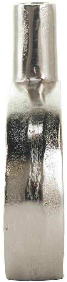 Deco Marche Silver Circular Vase with Linear Etchings-1