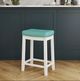 Linon Claridge Teal/White Counter Stool-1
