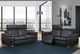 Via Furniture Belair Black Power Reclining Condo Sofa with Adjustable Headrest-1