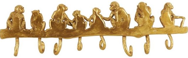 Deco Marche Gold Polystone Monkey Textured Hanger Wall Hook-2
