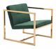 Zuo® Alt Green and Gold Arm Chair-0