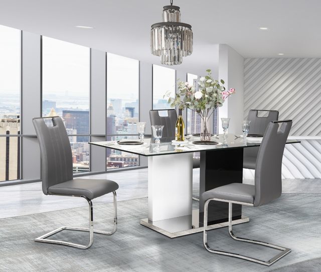 Mazin Furniture Zane Gray Side Dining Chair-2