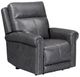 Flexsteel® Alexander Weathered Gray Power Recliner with Power Headrest and Lumbar-0
