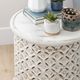Powell® Imani White Side Table-3