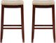 Linon Claridge 2-Piece Jute/Wenge Bar Stool Set-2