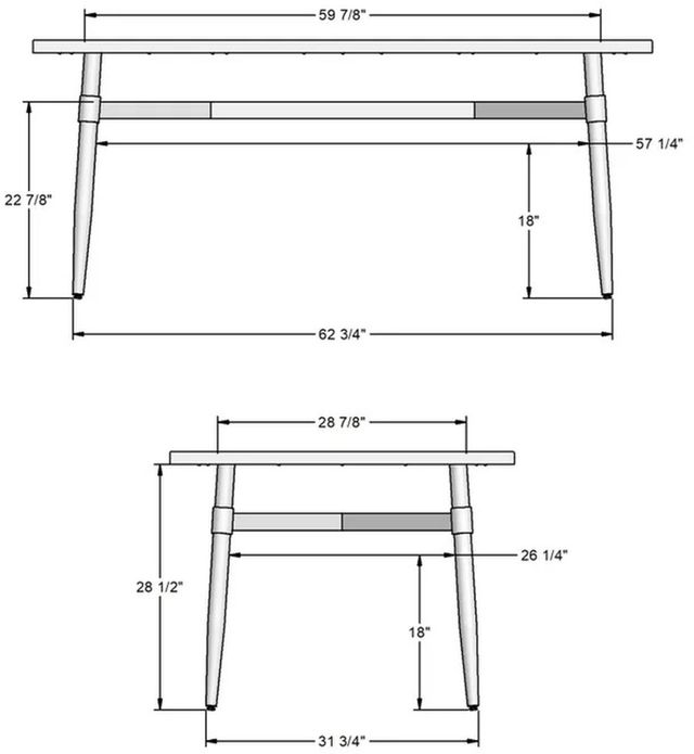 Amisco Customizable Link Walnut Veneer Table-1