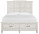 Magnussen Home® Willowbrook Egg Shell White Queen Storage Panel Bed-2