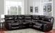 Porter International Designs Ramsey 3-Piece Black Leather Power Reclining Sectional-1