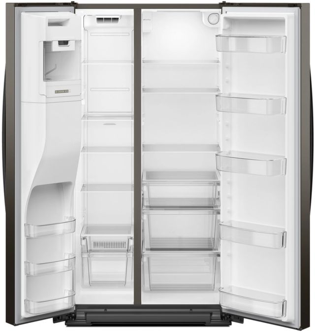 Whirlpool® 36" 21 Cu. Ft. Black Stainless Steel Counter Depth Side-by-Side Refrigerator with TruCool™ System-1