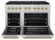 ZLINE Autograph Edition Paramount 48" Stainless Steel/Polished Gold Helix Handle Freestanding Double Oven Gas Range with 8 Burner Cooktop-1