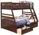 Homelegance® Rowe Dark Cherry Youth Twin/Full Storage Bunk Bed-0