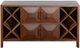 StyleCraft Norman Wyatt Brown Buffet with Twin Wine Bottle Storage Bins-0