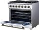 FORNO® Massimo Series Alta Qualita 36" White Pro Style Gas Range-5
