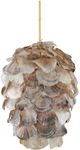 Currey & Company Cruselle Contemporary Gold Leaf/Natural Pendant Lighting-1