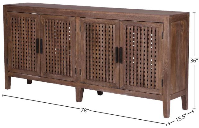 Parker House® Crossings Portland Timber 78" TV Console-2