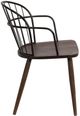 Armen Living Bradley Walnut Side Chair-1