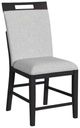 Elements International Transcend 5-Piece Charcoal Counter Height Dining Set-2