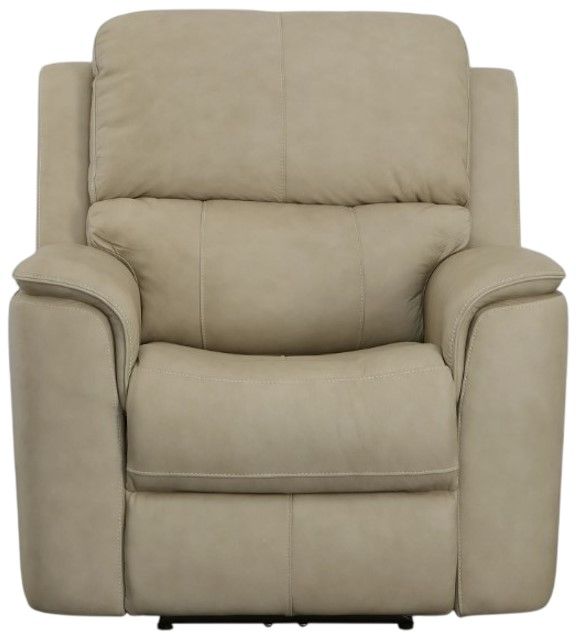 Flexsteel® Henry Light Beige Power Recliner with Power Headrest and Lumbar-1