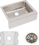 Elkay Lustertone® Classic 3-Piece Lustrous Satin 25" x 20-1/2" x 7-7/8" Single Bowl Farmhouse Sink Set-0