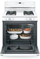 GE® 30" White Freestanding Gas Range-3