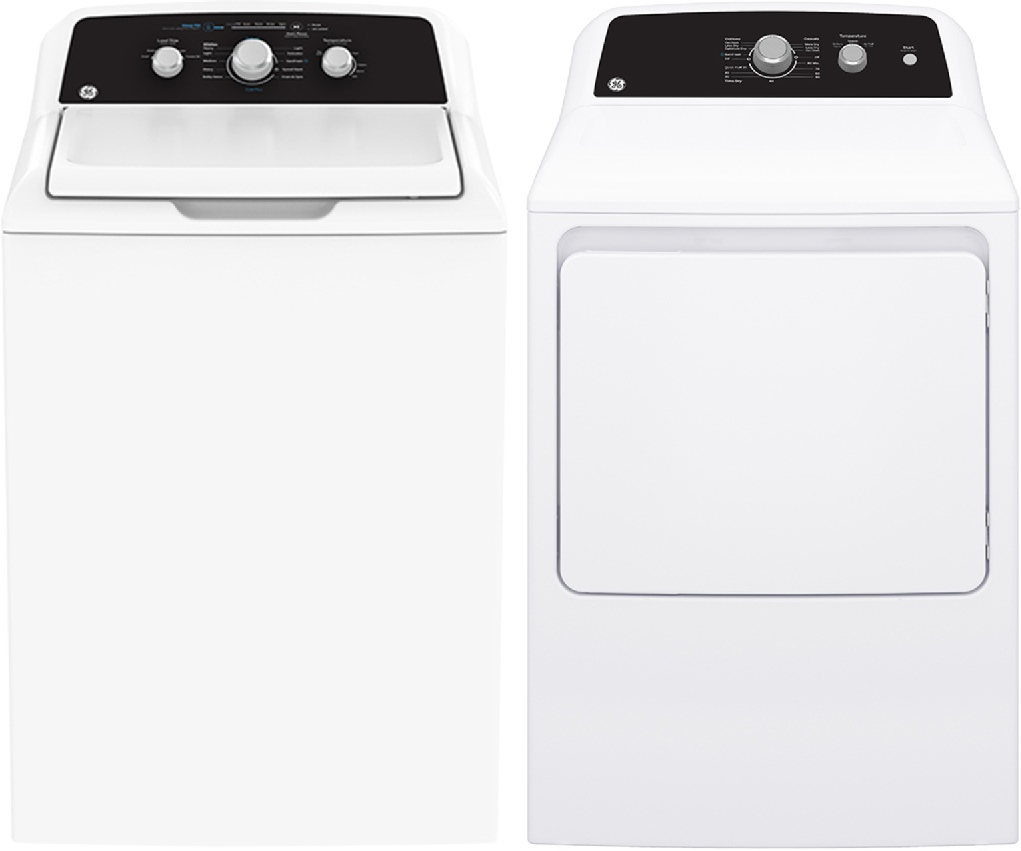 GE White Top Load Laundry Pair | Green's BrandSource | Fort