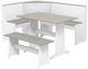 Linon Ardmore 3-Piece Gray/White Nook Set-3