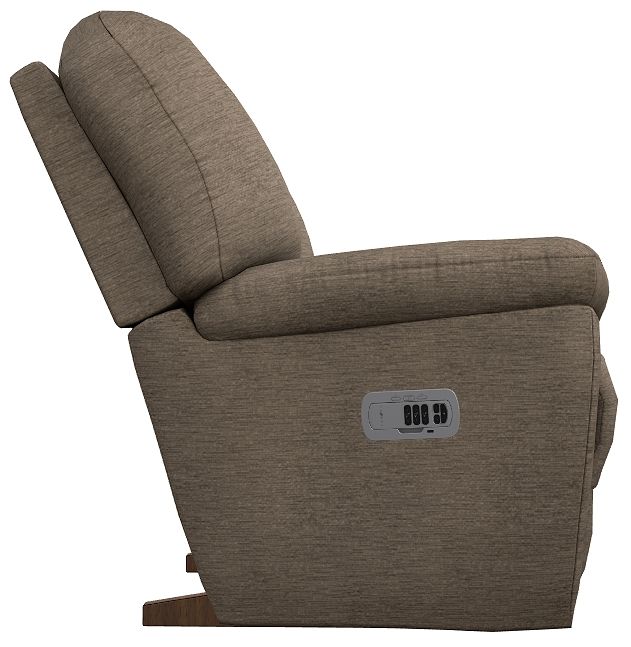 La-Z-Boy® Maverick Brownstone Power Rocking Recliner with Headrest-2