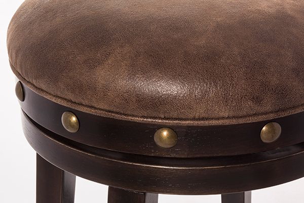 HH2 Home Benard Smoke Deep Brown Backless Bar Stool-1