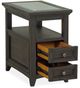 Magnussen Home® Westley Falls Graphite Chairside End Table with Glass Insert-4
