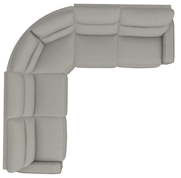 La-Z-Boy® Maddox 5-Piece Pebble Curve Manual Reclining Sectional-3