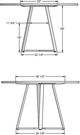 Amisco Customizable Dirk Dining Table with 42" Solid Ash Top-1