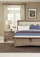 Vaughan-Bassett Transitions Driftwood Oak King Upholstered Bed-2