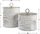 Uttermost® Ivory Tide 2-Piece Ivory/Metallic Canister Set-3
