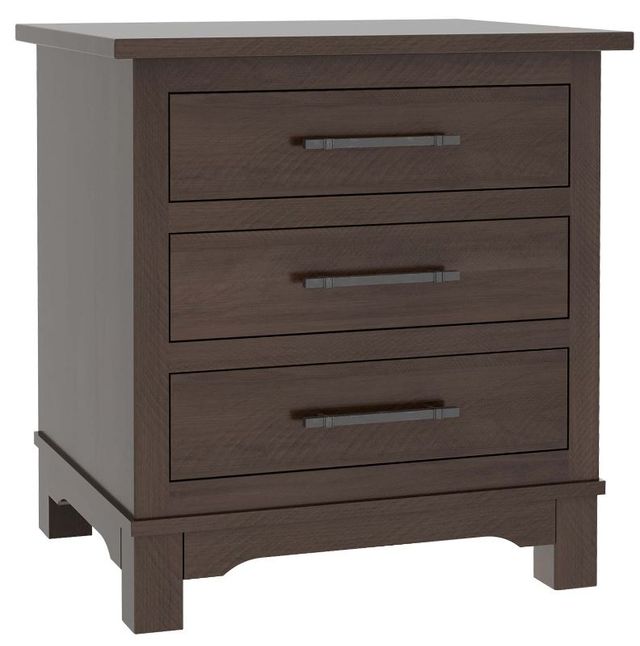 Country View Woodworking Customizable Cheyenne 28" 3-Drawer Wood Legs Nightstand-0