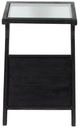 Porter International Designs Canberra Glass Top Recliner Table with Black Base-1
