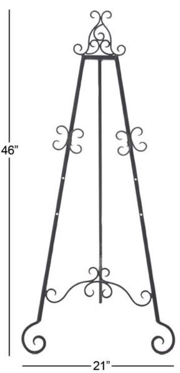 Deco Marche Black Scroll Large 3-Tier Display Easel with Chain-3