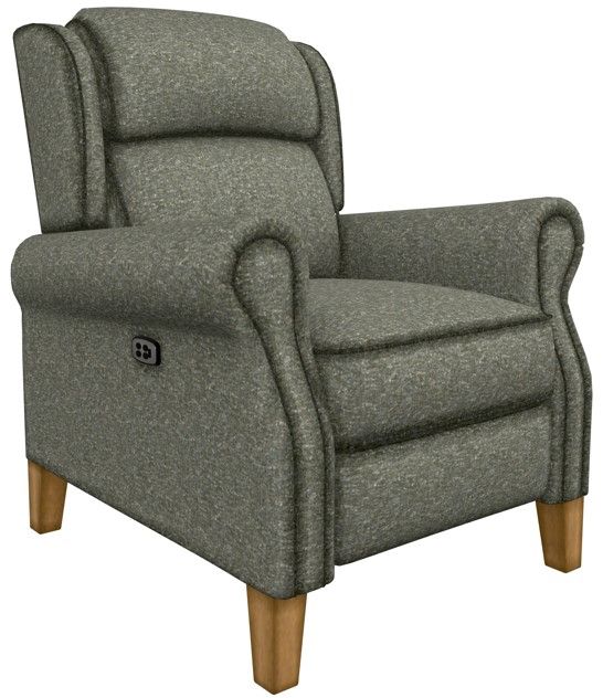 Best® Home Furnishings Customizable Joanna Manual High Leg Recliner with Honey Birch Legs-0