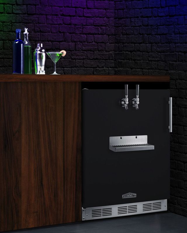 Summit® 5.3 Cu. Ft. Black Built In Kegerator-1