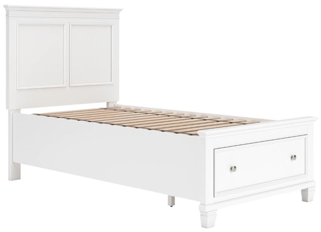 Signature Design by Ashley® Fortman White Twin Panel Storage Bed-3