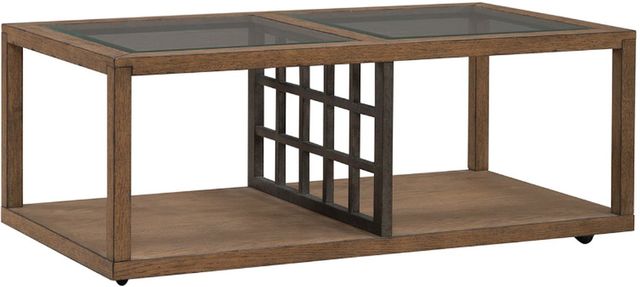 Liberty Furniture Bayhill Trellis 3-Piece Black/Clear/Honey Occasional Table Set-1