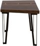 International Furniture Direct Walnut Reddish Brown End Table with Black Base-3