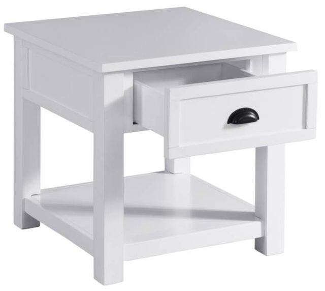 Mazin Furniture Champlain White 1-Drawer End Table-2