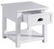 Mazin Furniture Champlain White 1-Drawer End Table-2