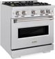 ZLINE Classic 30" Satin Stainless Steel Pro Style Dual Fuel Range-1