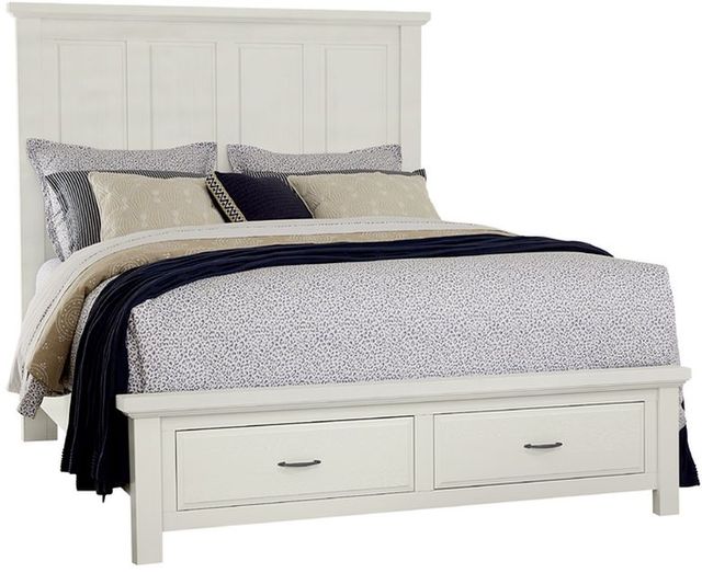 Artisan & Post by Vaughan-Bassett Maple Road Soft White Queen Storage Panel Mansion Bed-0