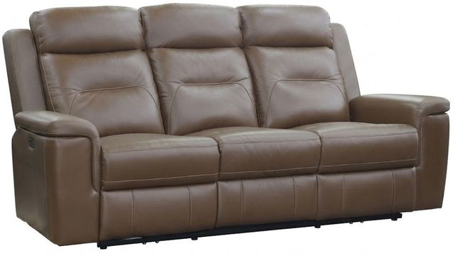 New Classic® Home Furnishings Keldon Brown Leather Power Reclining Sofa-0