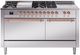 Ilve® Nostalgie II Series 60" Stainless Steel Pro Style Dual Fuel Range-0