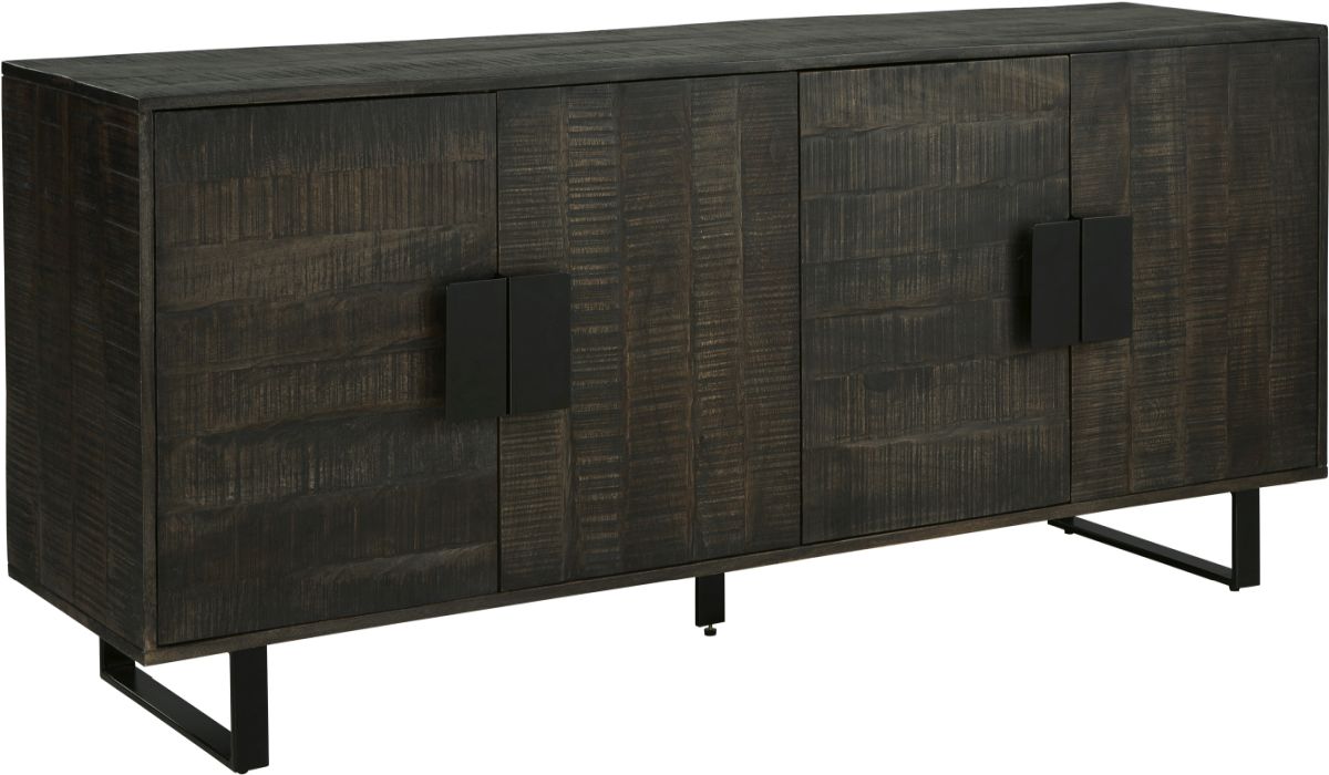 Kevmart Accent Cabinet - Grayish Brown/Black Kevmart Accent Cabinet - Grayish Brown/Black