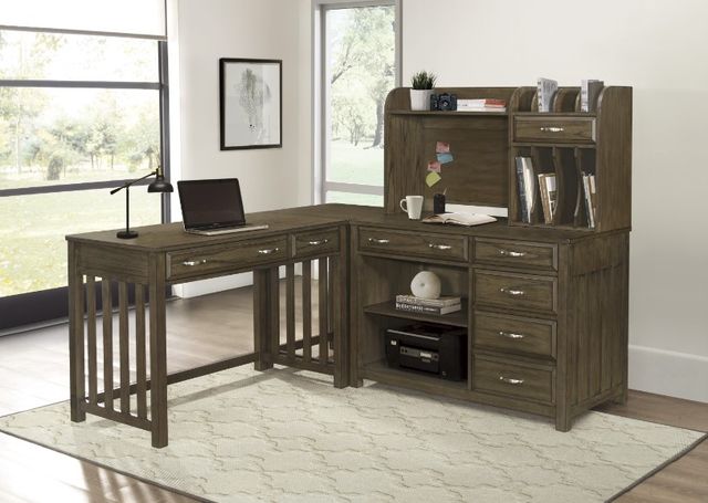Homelegance® Blanche Brown Desk with Hutch-1